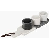 4'lü Mermer Baharatlık Set 32X9X7CM