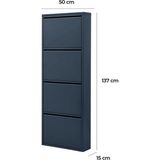 4'lü Metal Ayakkabılık - Antrasit