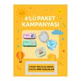 4'Lü Mini El Sabunu Ve Mini Islak Mendil Okul Seti
