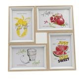 4'lü Modern Duvar Çerçeve Seti – 28.8 cm x 28.8 cm, 10x15 cm Fotoğraf Uyumlu, Dekoratif Şık Tasarım (bej)