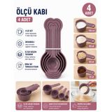 4’lü Ölçü Kabı Seti – İç İçe Geçen Pratik Mutfak Ölçü Kaşığı Seti | 15-125 ml Ölçü Seçenekleri, Gıdaya Uygun Malzeme, Dayanıklı Yapı, Kolay Saklama Tasarımı, Pratik Dökme Ucu