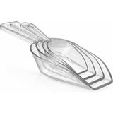 4'lü Ölçü Kaşığı Seti 60-80-120-240 ml – Şeffaf Çok Amaçlı Ölçü Küreği | Bpa Free - Çok Renkli