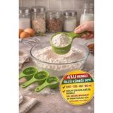 4’lü Ölçü Küreği Seti 240-120-80-60 ML | Un Şeker Baharat Ölçü Kaşığı | Mutfak Hamur Hazırlık TTZ-AP-9487