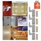 4lü Otomatik Dolap Lambası Mutfak Banyo Gardırop Çekmece İçi Aydınlatma Menteşe Lambası