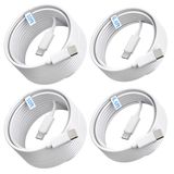 4'lü Paket [ 2x6ft + 2x10ft ] 60W USB C - C Hızlı Şarj Kablosu, Tip C - C Şarj Kablosu iPhone 16,16 Plus, 16 Pro, 16 Pro Max, 15,15 Plus, 15 Pro, 15 Pro Max, Galaxy S24 S23 S22 S21 için S20