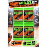 4’Lü Paket – Panini Top Class 2025 Euroleague Basketbolcu Kartı 4’Lü Kapalı Paket Toplam 32 Kart