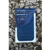 4'lü Paket Ütü Ile Yapışan Kot Arma Patch Kot Yaması, Onarım (İndigo Mavi) Denim, Jeans