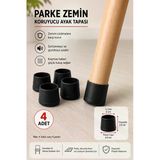 4'Lü Parke Zemin Koruyucu Ayak Tapası 2 Cm İç Çap Kaymaz Mobilya Sandalye Sehpa Ayak Koruyucu Plastik Tapa Çizilme Ve Gürültü Önleyici