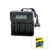 4LÜ PİL ŞARJ ALETİ 3000mA 4.2V FİŞLİ=AC 100-240V ETC - 26650 - 18650 - 16340 (4604)
