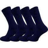 4'lü Premium Kutulu Diyabetik Sağlık Viskon Çorabı - Lastiksiz Bel, Dikişsiz, Şişmiş Ayaklara Uygun - Unisex, Erkek & Kadın Için Nefes Alabilir, Kan D - 9 - 15 Ay - 0- Koyu Mavi