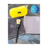 4’lü Profesyonel Araç Temizlik Seti – Mikrofiber Bez, Cam Bezi, Oto Sünger ve Detay Fırçası