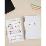 4'lü Renkli Sticker Seti - Gün ve Ay Temalı, Motivasyon Kelimeleri, Çiçek ve Hayvan Temalı, Ajanda, Scrapbook, Günlük, Planlayıcı, Bullet Journal, Not Defteri
