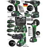 4'lü Set 2-26 Şarjlı Hilti Taşlama 13MM Darbeli Matkap Somun Sıkma - Seçenek 1