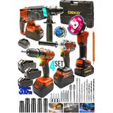 4'lü Set 21V 3.0AH Şarjlı Taşlama- Şarjlı HILTI-10MM Darbeli Şarjlı Matkap-Şarjlı Somun Sıkma