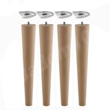 (4'Lü SET) Ahşap Sehpa Ayak Takımı 45 cm Zigon Puf Tabure Ayağı Masa Ayakları Açılı Bağlantı Aparatı Dahil