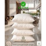 4'lü Set Kırlent Içi Yastık Vip Kalite - %100 Yumuşak Kırpıntı Sünger Ekstra Dolgun Kırlent Içi - 50 x 50 cm - Beyaz