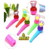 4'lü Set Oyuncak Saksafon Popit Pipet Top Üfleme Oyunu Eğitici Oyuncak