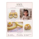 4'lü Set Sevimli Figürlü Yumuşak Kumaş Kız Çocuk Lastik Saç Tokası - 8 Farklı Seçenek asel h14