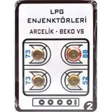 4Lü Takım Tüplü Ocak Memesi Arçelik Beko Uyumlu Lpg Gaz Enjektörü Seti