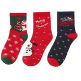 4'lü Yılbaşı Çorapları, Yılbaşı Desenli Renkli Çorap, Yılbaşı Çorabı, Yılbaşı Süsü Noel Süsleri (Standart, Noel, 41-45)