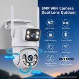 4mp+4mp Çift Lensli Wifi Ip Kamera Kablosuz Dış Mekan Ev Ptz Güvenlik Kamerası