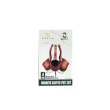 4PCS 230-280-380ML GRANİT - ÇELİK CEZVE RENKLİ METAL STANDLI (5680)