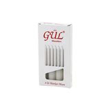 4Pcs - İnce Çap=1.6Cm - Uzunluk=12Cm Beyaz Klasik Market Mum (5047)