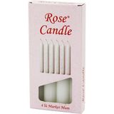 4PCS - KALIN ÇAP=2CM - UZUNLUK=15CM BEYAZ KLASİK MARKET MUM (3791) - Yok