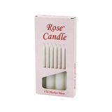 4PCS - KALIN ÇAP=2CM - UZUNLUK=15CM BEYAZ KLASİK MARKET MUM-Findit