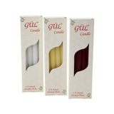 4PCS KONİK ŞAMDAN - DÜZ MUM BEYAZ - RENKLİ 2X25CM (50001)