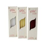4PCS KONİK ŞAMDAN - DÜZ MUM BEYAZ - RENKLİ 2X25CM (5264)