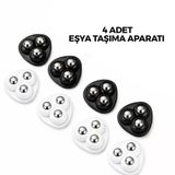 4Pcs Tek Bilya Tekerlekli Poşetli Mobilya Eşya Taşıma Aparatı 360° (5433)