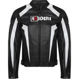 4riders Circuit Dana Derisi Korumalı Motosiklet Montu Siyah / Beyaz - 4XL