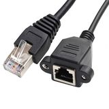 4RJ45 dişi erkek Uzatma Kablosu Cat5e/Cat6 Panel Tipi Ethernet uzatma 2m