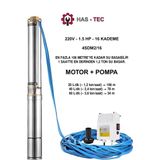 4SDM2/16 Derin Kuyu Dalgıç Pompa Seti | 1.5 HP Monofaze Motor + Pompa + Kontrol Panosu Komple Set