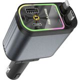 4’ü 1 Arada Çift USB Bağlantı Çakmaklık, Type-C Hızlı Şarjlı 66W,GERI Çekilebilir Araç - Çok Renkli