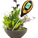4'ü 1 Arada Toprak Test Cihazı, Nem Ölçüm Cihazı, Bitki Toprağı, Bahçe, Çiftlik, Çim Için Nem Ölçer, Sıcaklık ve Toprak Ph Test Cihazı