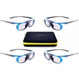 4X Hi-Shock Dlp Pro Mavi Cennet | 3D Dlp Projektörler İçin Dlp Link 3D Gözlük [96-144 Hz | Mavi | Ayarlamak]