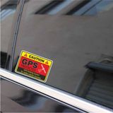 4x Uyarı Araba Sticker Dikkat Gps Takip Sistemi Etiketi - Çok Renkli