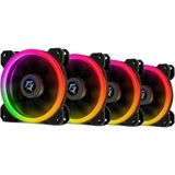 4X120MM Rgb Kasa Fanı - 120X120X25MM, 12V Dc, 1200 Rpm, 55 Cfm, 20 Dba, Siyah, Rgb Led, 4 Pin, 57CM