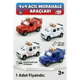 4x4 Acil Müdahale Araçları - Çek Bırak Oyuncak Araba - Polis Jandarma İtfaiye Ambulans