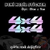 4X4 Arazi Aracı Jeep Oto Sticker 2 Adet Hologram Model Motosiklet Kask Atv Laptop Cam Uyumlu