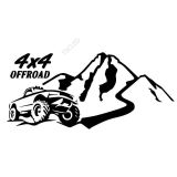 4X4 Off Road Araba Stıcker Dağ ve Araba