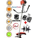 4x4 Ultra Güçlendirilmiş 8ın1 Benzinli Yan Tip Tırpan Ot Biçme Motoru + 2 Çapalama Eşeleme Seti