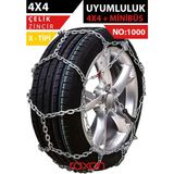 4x4 x Tipi Kar Zinciri NO:1000 – Çelik | Güçlü Tutuş & Kış Koşullarına Uyumlu