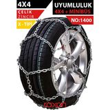 4x4 x Tipi Kar Zinciri NO:1400 – Çelik | Güçlü Tutuş & Kış Koşullarına Uyumlu