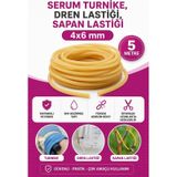 4x6 Mm Serum Turnike Lastiği Dren Sapan Av Lastiği Doğal Kauçuk 5 Metre