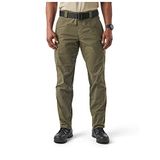 5.11 Tactical Erkek Simge Kargo Pantolonu, Keten Tac Streç, Guessted, Teflon Kaplama, Stil 74521, Yeşil, 36X32