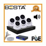 5 1440P 6 Kanallı Ip Poe Güvenlik Kamerası Seti