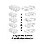 5 5 Erkek Ve Kadın Ayakkabı Saklama Kutusu Seti 5'er Bay - 10 Adet Ayakkabılık Düzenleyici